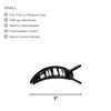 image:imageTELETIES  Small Flat Square Clip  For Lying Down Yoga Driving amp More  Strong Grip Bendable Teeth Comfortable Curved Design  Ideal for ThinMedium Hair  Core Collection  Almond BeigeJet Black