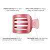 image:imageTELETIES  Small Flat Square Clip  For Lying Down Yoga Driving amp More  Strong Grip Bendable Teeth Comfortable Curved Design  Ideal for ThinMedium Hair  Spring Collection  Calming CoralCalming Coral