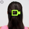 image:imageTELETIES  Small Flat Square Clip  Ideal for ThinMedium Hair  For Lying Down Yoga Driving amp More  Strong Grip Bendable Teeth Comfortable Curved Design  For All Hair Textures  Summer BrightsSummer Brights