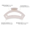 image:imageTELETIES  Small Open Hair Clip  Hair Claw Clips for Women  Strong Grip Bendable Teeth Comfortable Cutout Design  For Thin to Medium Thick Hair  All Hair Types amp Textures  Jet BlackCoconut White