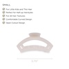 image:imageTELETIES  Small Open Hair Clip  Hair Claw Clips for Women  Strong Grip Bendable Teeth Comfortable Cutout Design  For Thin to Medium Thick Hair  All Hair Types amp Textures  Jet BlackCoconut White