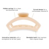 image:imageTELETIES  Small Open Hair Clip  Hair Claw Clips for Women  Strong Grip Bendable Teeth Comfortable Cutout Design  For Thin to Medium Thick Hair  All Hair Types amp Textures  Jet BlackAlmond Beige
