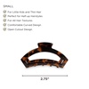 image:imageTELETIES  Small Open Hair Clip  Hair Claw Clips for Women  Strong Grip Bendable Teeth Comfortable Cutout Design  For Thin to Medium Thick Hair  All Hair Types amp Textures  Jet BlackTortoise