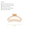 image:imageTELETIES  Small Open Hair Clip  Hair Claw Clips for Women  Strong Grip Bendable Teeth Comfortable Cutout Design  For Thin to Medium Thick Hair  All Hair Types amp Textures  Jet BlackAlmond Beige