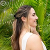 image:imageTELETIES  Small Open Hair Clip  Hair Claw Clips for Women  Strong Grip Bendable Teeth Comfortable Cutout Design  For Thin to Medium Thick Hair  All Hair Types amp Textures  Jet BlackJet Black