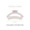 image:imageTELETIES  Small Open Hair Clip  Hair Claw Clips for Women  Strong Grip Bendable Teeth Comfortable Cutout Design  For Thin to Medium Thick Hair  All Hair Types amp Textures  Jet BlackCoconut White