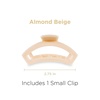 image:imageTELETIES  Small Open Hair Clip  Hair Claw Clips for Women  Strong Grip Bendable Teeth Comfortable Cutout Design  For Thin to Medium Thick Hair  All Hair Types amp Textures  Jet BlackAlmond Beige