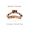image:imageTELETIES  Small Open Hair Clip  Hair Claw Clips for Women  Strong Grip Bendable Teeth Comfortable Cutout Design  For Thin to Medium Thick Hair  All Hair Types amp Textures  Jet BlackBlonde Tortoise