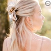 image:imageTELETIES  Small Open Hair Clip  Hair Claw Clips for Women  Strong Grip Bendable Teeth Comfortable Cutout Design  For Thin to Medium Thick Hair  All Hair Types amp Textures  Jet BlackCoconut White