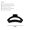 image:imageTELETIES  Small Open Hair Clip  Hair Claw Clips for Women  Strong Grip Bendable Teeth Comfortable Cutout Design  For Thin to Medium Thick Hair  All Hair Types amp Textures  Jet BlackJet Black