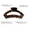 image:imageTELETIES  Small Open Hair Clip  Hair Claw Clips for Women  Strong Grip Bendable Teeth Comfortable Cutout Design  For Thin to Medium Thick Hair  All Hair Types amp Textures  Jet BlackTortoise
