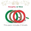 image:imageTELETIES  Small Spiral Hair Coils  For ThinMedium Hair  Ponytail Holder for Women  Phone Cord Hair Ties  Strong Grip No Rip Water Resistant No Crease  Holiday  3 pack  Secret SantaSmall  Naughty or Nice