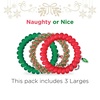 image:imageTELETIES  Small Spiral Hair Coils  For ThinMedium Hair  Ponytail Holder for Women  Phone Cord Hair Ties  Strong Grip No Rip Water Resistant No Crease  Holiday  3 pack  Secret SantaLarge  Naughty or Nice