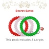 image:imageTELETIES  Small Spiral Hair Coils  For ThinMedium Hair  Ponytail Holder for Women  Phone Cord Hair Ties  Strong Grip No Rip Water Resistant No Crease  Holiday  3 pack  Secret SantaLarge  Secret Santa