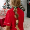image:imageTELETIES  Small Spiral Hair Coils  For ThinMedium Hair  Ponytail Holder for Women  Phone Cord Hair Ties  Strong Grip No Rip Water Resistant No Crease  Holiday  3 pack  Secret SantaSmall  Secret Santa