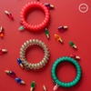 image:imageTELETIES  Small Spiral Hair Coils  For ThinMedium Hair  Ponytail Holder for Women  Phone Cord Hair Ties  Strong Grip No Rip Water Resistant No Crease  Holiday  3 pack  Secret SantaLarge  Naughty or Nice