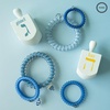 image:imageTELETIES  Small Spiral Hair Coils  For ThinMedium Hair  Ponytail Holder for Women  Phone Cord Hair Ties  Strong Grip No Rip Water Resistant No Crease  Holiday  3 pack  Secret SantaMixed  Drop it like a Dreidel