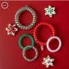 image:imageTELETIES  Small Spiral Hair Coils  For ThinMedium Hair  Ponytail Holder for Women  Phone Cord Hair Ties  Strong Grip No Rip Water Resistant No Crease  Holiday  3 pack  Secret SantaMixed  You Crack Me Up