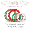 image:imageTELETIES  Small Spiral Hair Coils  For ThinMedium Hair  Ponytail Holder for Women  Phone Cord Hair Ties  Strong Grip No Rip Water Resistant No Crease  Holiday  3 pack  Secret SantaMixed  You Crack Me Up