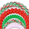 image:imageTELETIES  Small Spiral Hair Coils  For ThinMedium Hair  Ponytail Holder for Women  Phone Cord Hair Ties  Strong Grip No Rip Water Resistant No Crease  Holiday  3 pack  Secret SantaMixed  You Crack Me Up