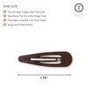 image:imageTELETIES  Snap Clip  SnagFree Design  Hair Clip Barrette for Women amp Girls  Gentle Yet Secure Hold  Smooth Finish  For All Hair Types amp Textures  One Size 175  6 Count  BronzeBrown
