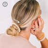 image:imageTELETIES  Snap Clip  SnagFree Design  Hair Clip Barrette for Women amp Girls  Gentle Yet Secure Hold  Smooth Finish  For All Hair Types amp Textures  One Size 175  6 Count  BronzeSilver