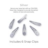 image:imageTELETIES  Snap Clip  SnagFree Design  Hair Clip Barrette for Women amp Girls  Gentle Yet Secure Hold  Smooth Finish  For All Hair Types amp Textures  One Size 175  6 Count  BronzeSilver