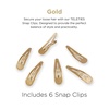 image:imageTELETIES  Snap Clip  SnagFree Design  Hair Clip Barrette for Women amp Girls  Gentle Yet Secure Hold  Smooth Finish  For All Hair Types amp Textures  One Size 175  6 Count  BronzeGold