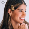 image:imageTELETIES  Snap Clip  SnagFree Design  Hair Clip Barrette for Women amp Girls  Gentle Yet Secure Hold  Smooth Finish  For All Hair Types amp Textures  One Size 175  6 Count  BronzeGold