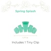 image:imageTELETIES  Tiny Classic Hair Clip For Super Thin Hair Little Kids Halfup Hairstyles  Strong Grip Bendable Teeth Comfortable Curved Design Mini Claw Clip  Spring SplashSpring Splash  Tiny
