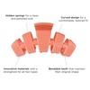 image:imageTELETIES  Tiny Classic Hair Clip For Super Thin Hair Little Kids Halfup Hairstyles  Strong Grip Bendable Teeth Comfortable Curved Design Mini Claw Clip  Spring SplashDreamsicle  Tiny