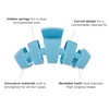 image:imageTELETIES  Tiny Hair Clip  For Super Thin Hair Little Kids Halfup Hairstyles  Strong Grip Bendable Teeth Comfortable Curved Design  For All Hair Textures  Summer SkySummer Sky