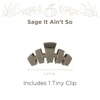 image:imageTELETIES  Tiny Hair Clip  For Super Thin Hair Little Kids Halfup Hairstyles  Strong Grip Bendable Teeth Comfortable Curved Design  Mini Claw Clip  For All Hair Textures  Sage It Aint SoSage It Aint So