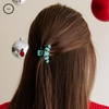image:imageTELETIES  Tiny Hair Clip  For Super Thin Hair Little Kids Halfup Hairstyles Strong Grip Bendable Teeth Comfortable Curved Design Mini Claw Clip  For All Hair Textures Holiday  Fir Real