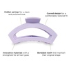 image:imageTELETIES  Tiny Open Claw Clip  Strong Grip Bendable Teeth Comfortable Cutout Design  Ideal for Long Thick Curly or Wavy Hair  For All Hair Textures  Spring Collection  Lilac