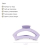 image:imageTELETIES  Tiny Open Claw Clip  Strong Grip Bendable Teeth Comfortable Cutout Design  Ideal for Long Thick Curly or Wavy Hair  For All Hair Textures  Spring Collection  Lilac