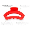 image:imageTELETIES  Tiny Open Claw Clip  Strong Grip Bendable Teeth Comfortable Open Cutout Design  Ideal for Thin Hair Kids Halfup Hairstyles  For All Hair Textures  Summer Accessory  CoralCoral