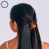 image:imageTELETIES  Tiny Open Claw Clip  Strong Grip Bendable Teeth Comfortable Open Cutout Design  Ideal for Thin Hair Kids Halfup Hairstyles  For All Hair Textures  Summer Accessory  CoralCoral