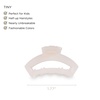 image:imageTELETIES  Tiny Open Hair Clip  For Super Thin Hair Little Kids Halfup Hairstyles  Strong Grip Bendable Teeth Open Cutout Design  Mini Claw Clip  For All Hair Textures  Coconut WhiteCoconut White