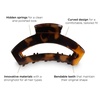 image:imageTELETIES  Tiny Open Hair Clip  For Super Thin Hair Little Kids Halfup Hairstyles  Strong Grip Bendable Teeth Open Cutout Design  Mini Claw Clip  For All Hair Textures  Coconut WhiteTortoise