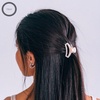 image:imageTELETIES  Tiny Open Hair Clip  For Super Thin Hair Little Kids Halfup Hairstyles  Strong Grip Bendable Teeth Open Cutout Design  Mini Claw Clip  For All Hair Textures  Coconut WhiteAlmond Beige