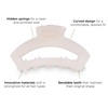 image:imageTELETIES  Tiny Open Hair Clip  For Super Thin Hair Little Kids Halfup Hairstyles  Strong Grip Bendable Teeth Open Cutout Design  Mini Claw Clip  For All Hair Textures  Coconut WhiteCoconut White
