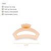 image:imageTELETIES  Tiny Open Hair Clip  For Super Thin Hair Little Kids Halfup Hairstyles  Strong Grip Bendable Teeth Open Cutout Design  Mini Claw Clip  For All Hair Textures  Coconut WhiteAlmond Beige