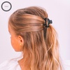 image:imageTELETIES  Tiny Open Hair Clip  For Super Thin Hair Little Kids Halfup Hairstyles  Strong Grip Bendable Teeth Open Cutout Design  Mini Claw Clip  For All Hair Textures  Coconut WhiteJet Black