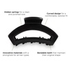 image:imageTELETIES  Tiny Open Hair Clip  For Super Thin Hair Little Kids Halfup Hairstyles  Strong Grip Bendable Teeth Open Cutout Design  Mini Claw Clip  For All Hair Textures  Coconut WhiteJet Black