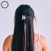 image:imageTELETIES  Tiny Open Hair Clip  For Super Thin Hair Little Kids Halfup Hairstyles  Strong Grip Bendable Teeth Open Cutout Design  Mini Claw Clip  For All Hair Textures  Coconut WhiteAlmond Beige