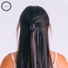 image:imageTELETIES  Tiny Open Hair Clip  For Super Thin Hair Little Kids Halfup Hairstyles  Strong Grip Bendable Teeth Open Cutout Design  Mini Claw Clip  For All Hair Textures  Coconut WhiteTortoise