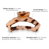 image:imageTELETIES  Tiny Open Hair Clip  For Super Thin Hair Little Kids Halfup Hairstyles  Strong Grip Bendable Teeth Open Cutout Design  Mini Claw Clip  For All Hair Textures  Coconut WhiteBlonde Tortoise