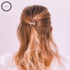 image:imageTELETIES  Tiny Open Hair Clip  For Super Thin Hair Little Kids Halfup Hairstyles  Strong Grip Bendable Teeth Open Cutout Design  Mini Claw Clip  For All Hair Textures  Coconut WhiteBlonde Tortoise