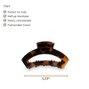 image:imageTELETIES  Tiny Open Hair Clip  For Super Thin Hair Little Kids Halfup Hairstyles  Strong Grip Bendable Teeth Open Cutout Design  Mini Claw Clip  For All Hair Textures  Coconut WhiteTortoise